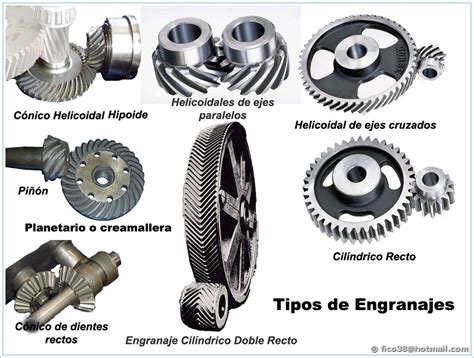 con que metal ferroso se fabrican los engranajes|tipos de engranajes.